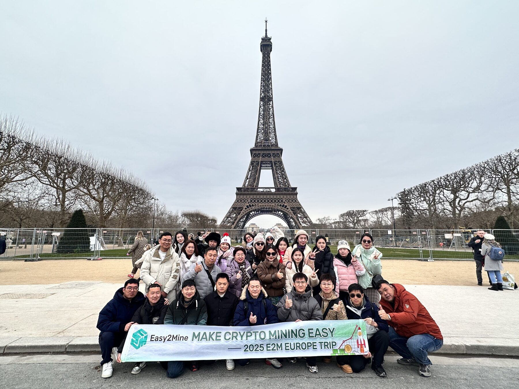 Easy2Mine team in Paris during the 2025 Europe trip